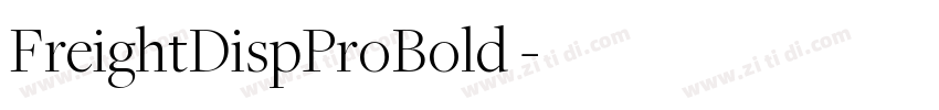 FreightDispProBold 字体转换